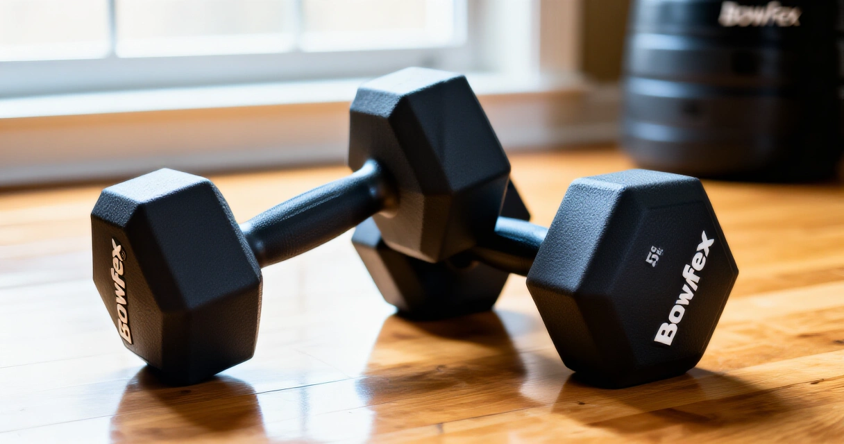 Bowflex SelectTech 552 säädettävät käsipainot kotisalissa